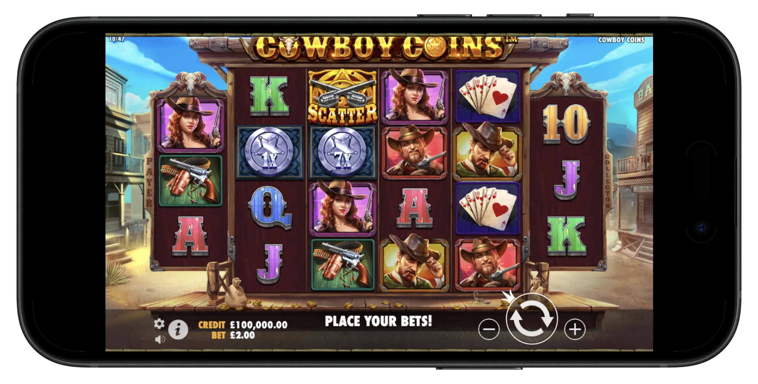 Cowboy Coins via Mobile on Hello Millions