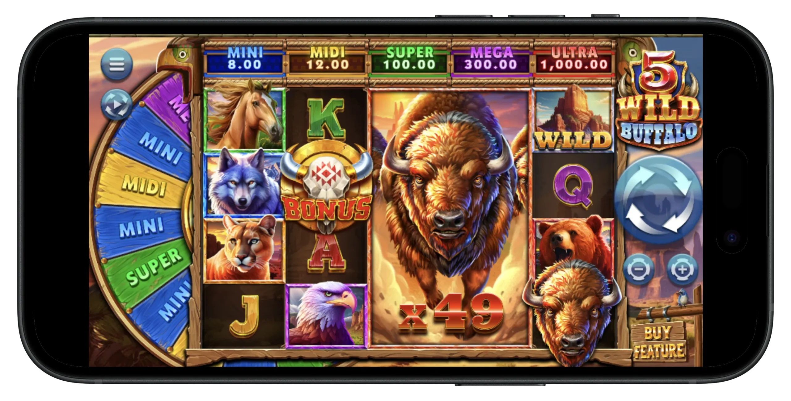 5 Wild Buffalo on Mobile.