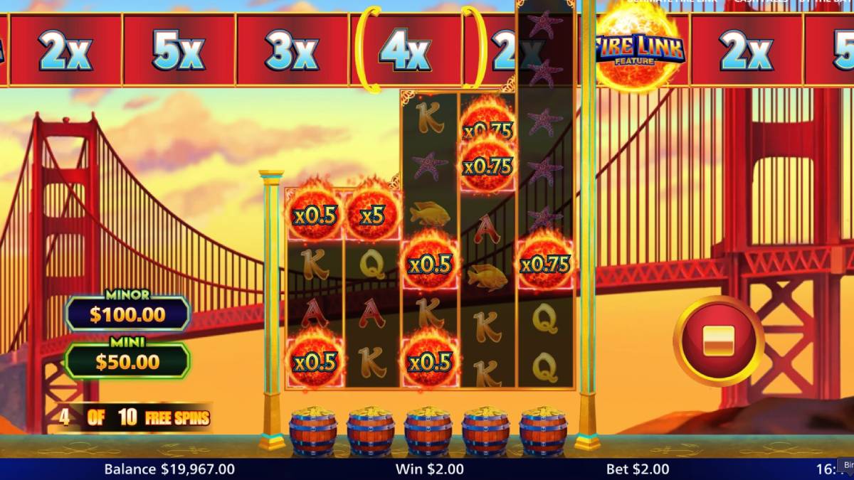 Caesars Palace Online Casino, Horseshoe Online Casino, and Caesars Sportsbook & Casino, have added Ultimate Fire Link Cash Falls by the Bay