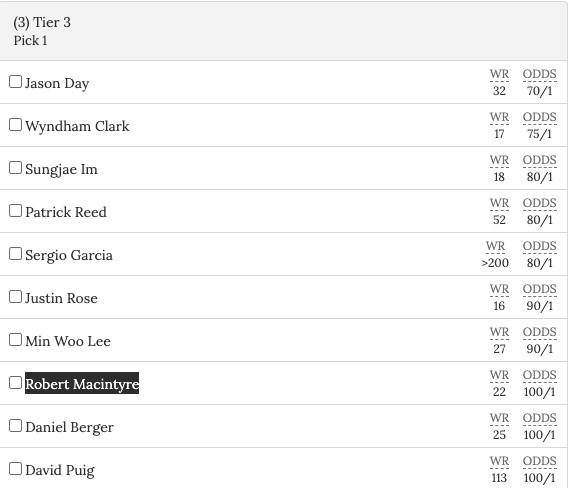 pga tier 3