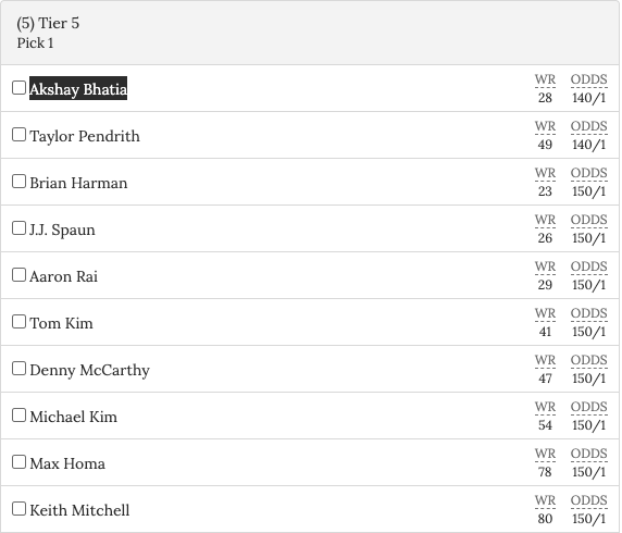 pga tier 5