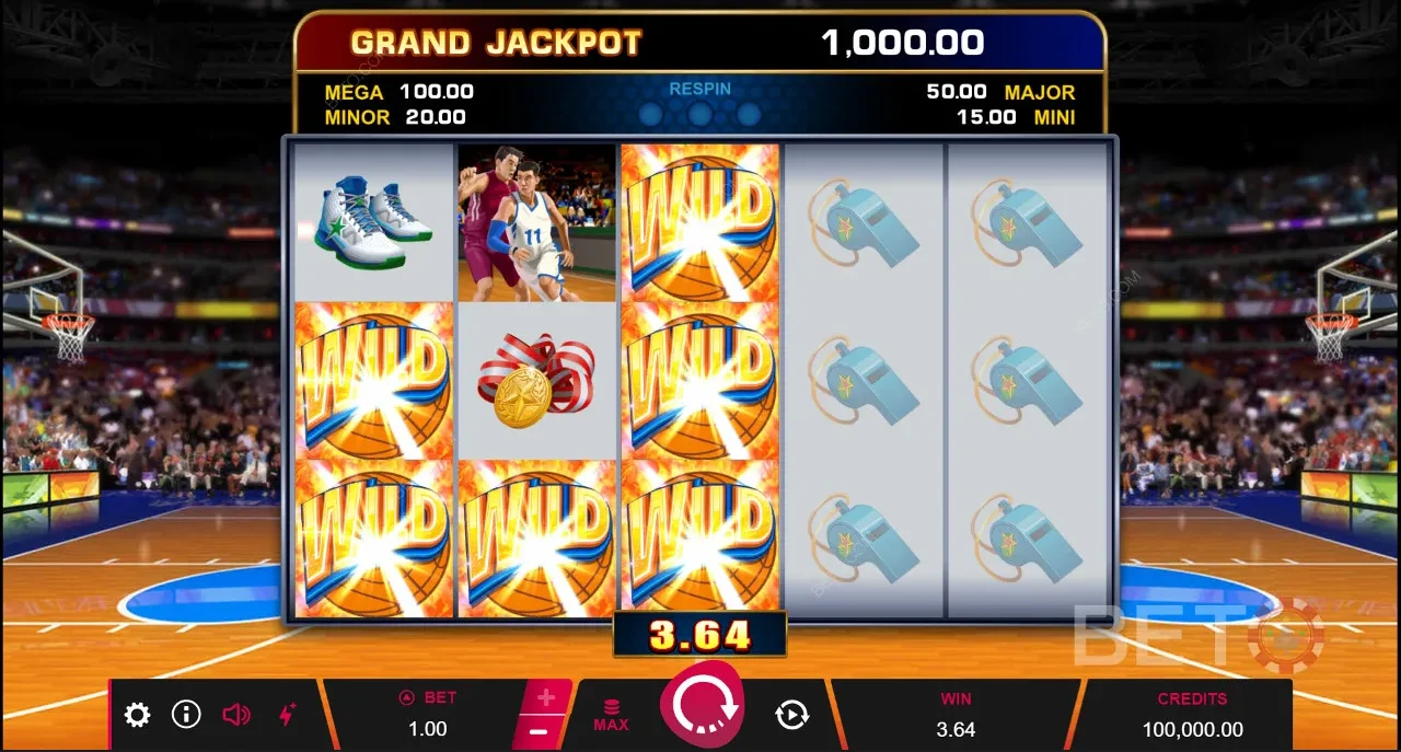 Basketball Star On Fire at Caesars Palace Online Casino.