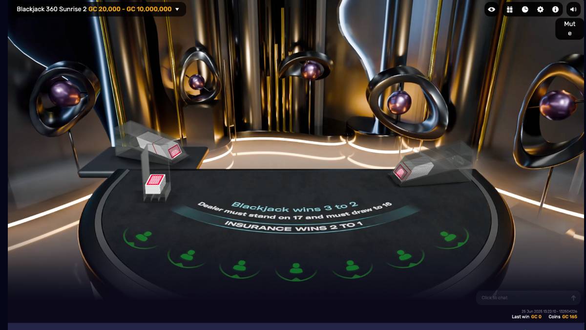 Blackjack 360 is offering fast gameplay and a true community feel. It’s perfect for players who want quick rounds