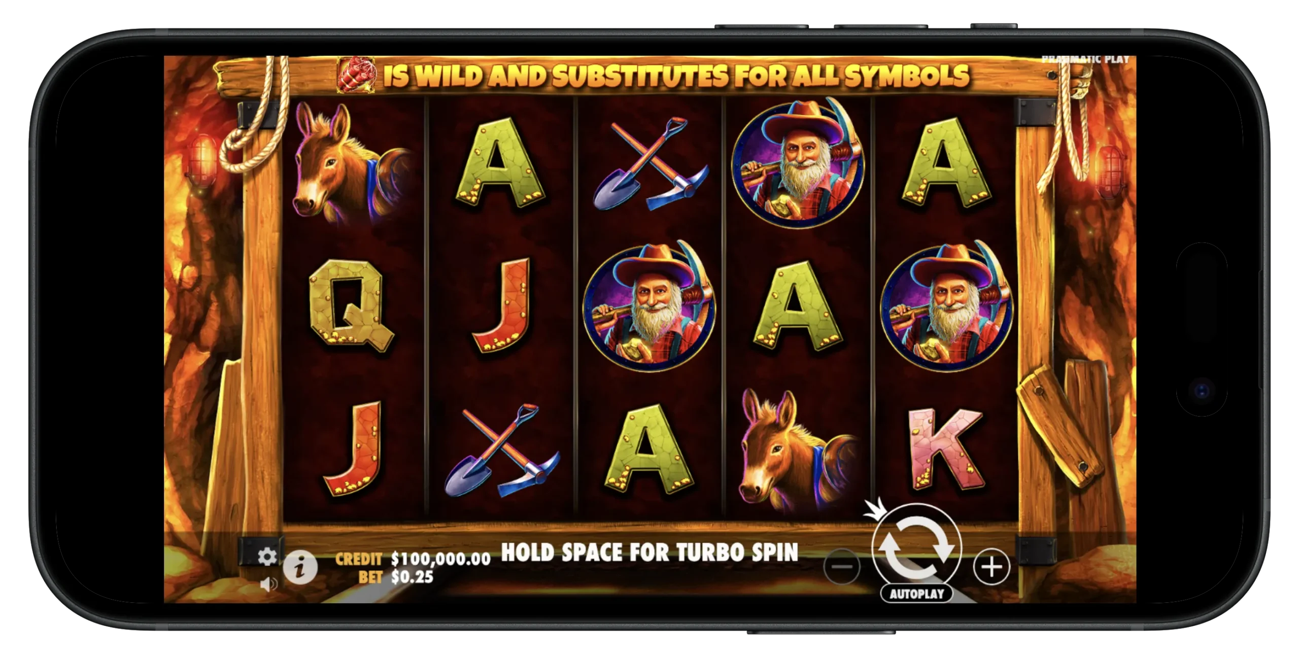 Gold Rush Slot on mobile.