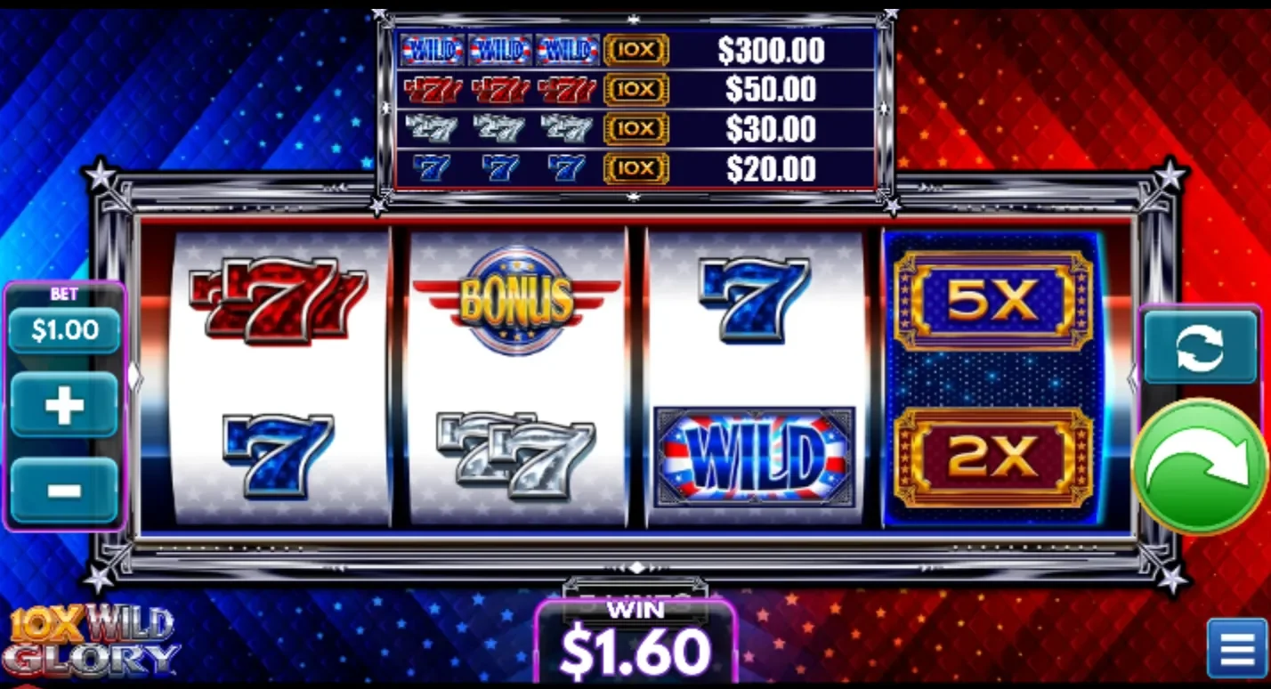 10x Wild Glory at Golden Nugget Casino