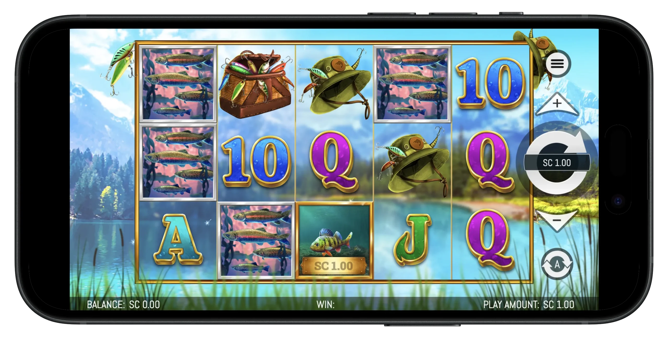 Big River Fishing slot on mobile.