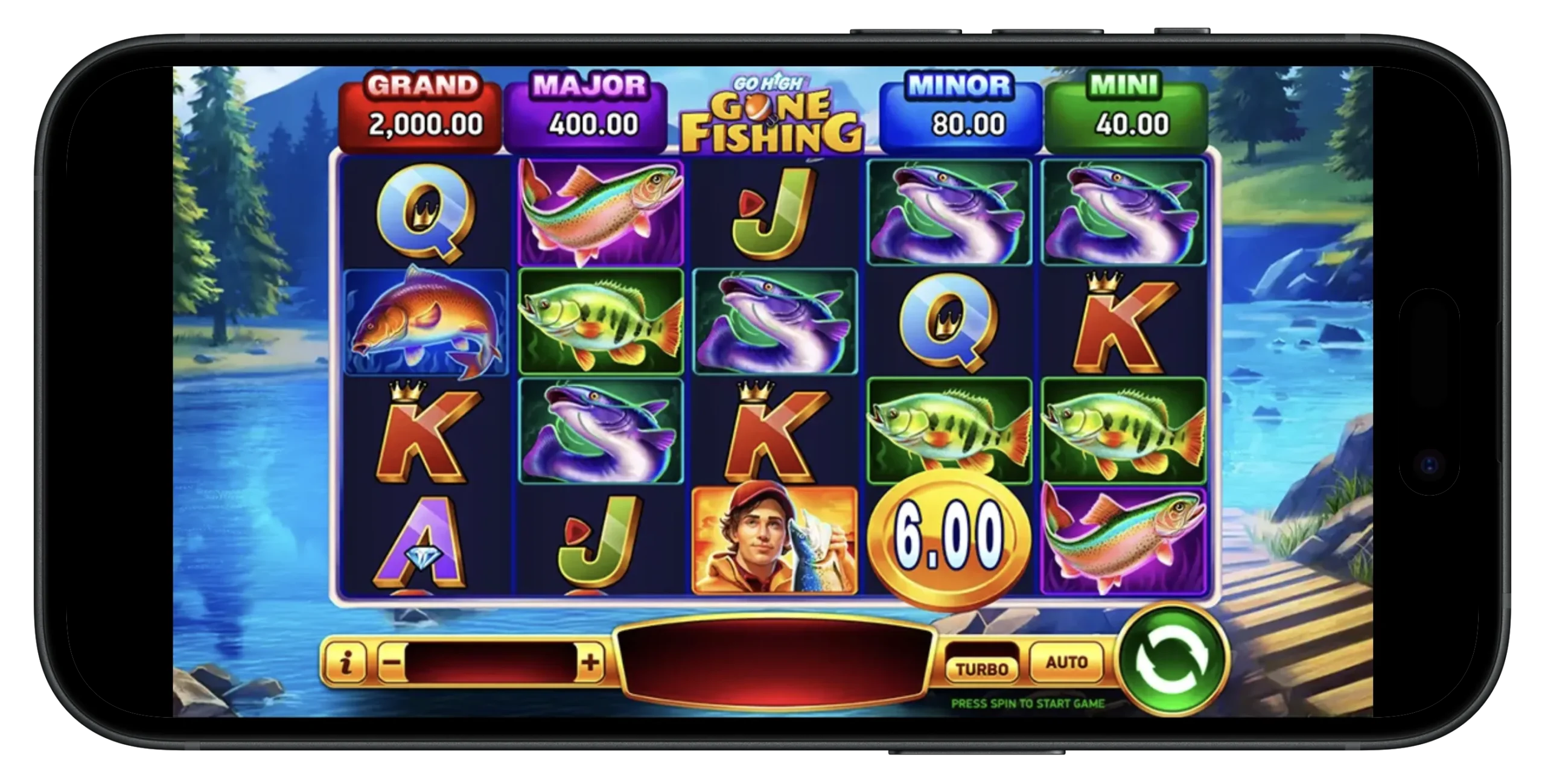 Gone Fishin' slot on mobile.