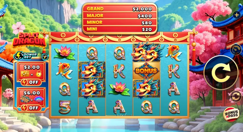 Split Dragon is a social casino slot game from High 5 Games. 
