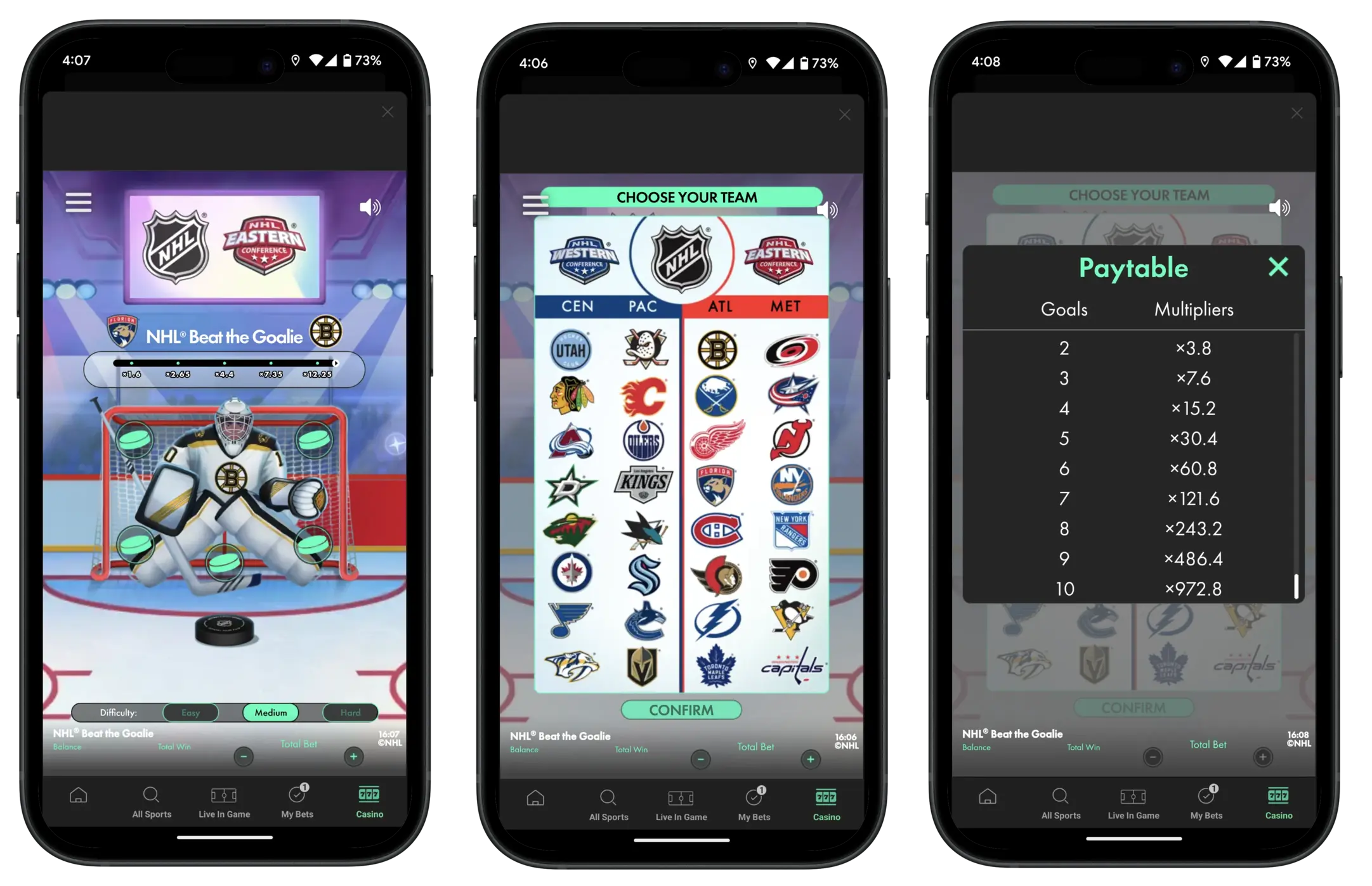 bet365 Casino - Beat the Goalie