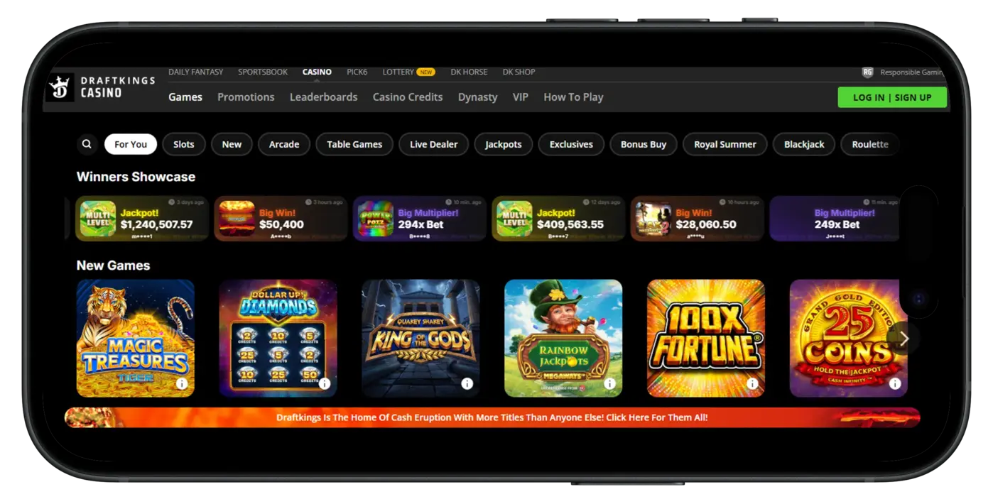 DraftKings Casino Games