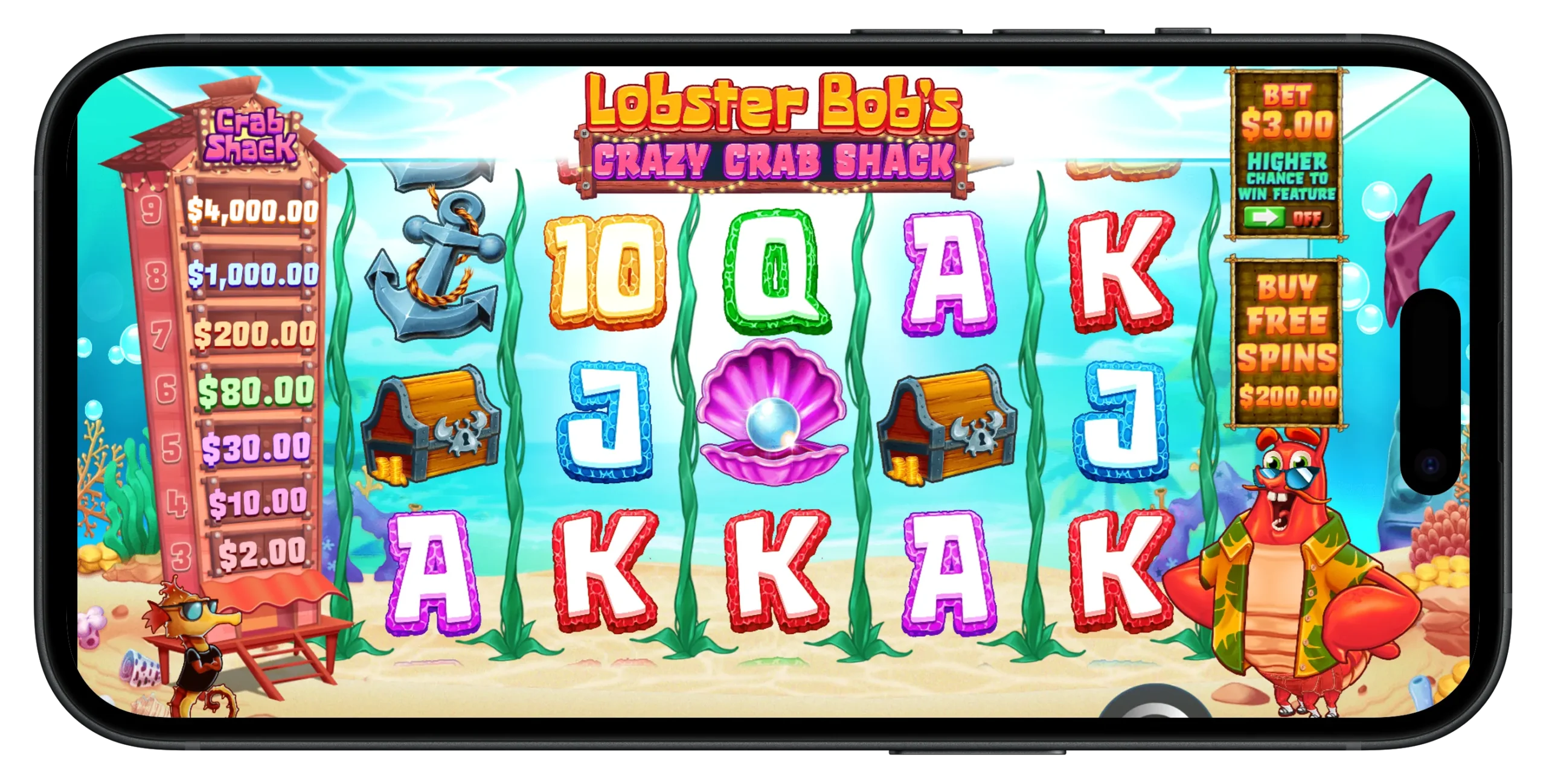 Lobster Bob's Crazy Crab Shack Video Slot