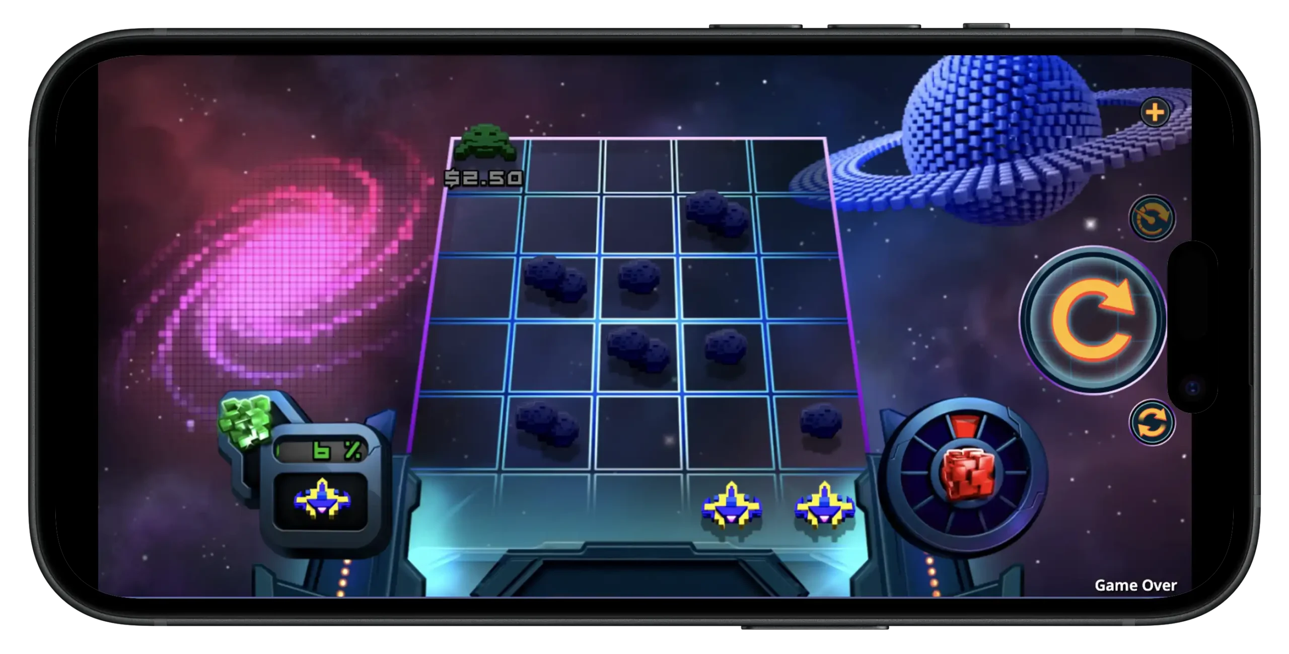 Interstellar Attack game on mobile.