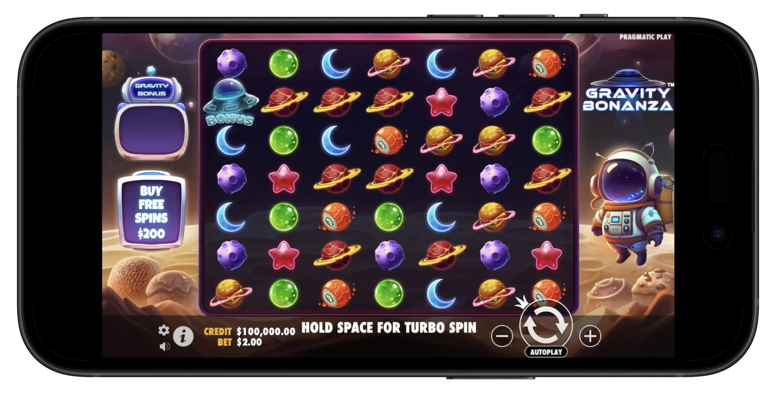 Gravity Bonanza game on mobile.