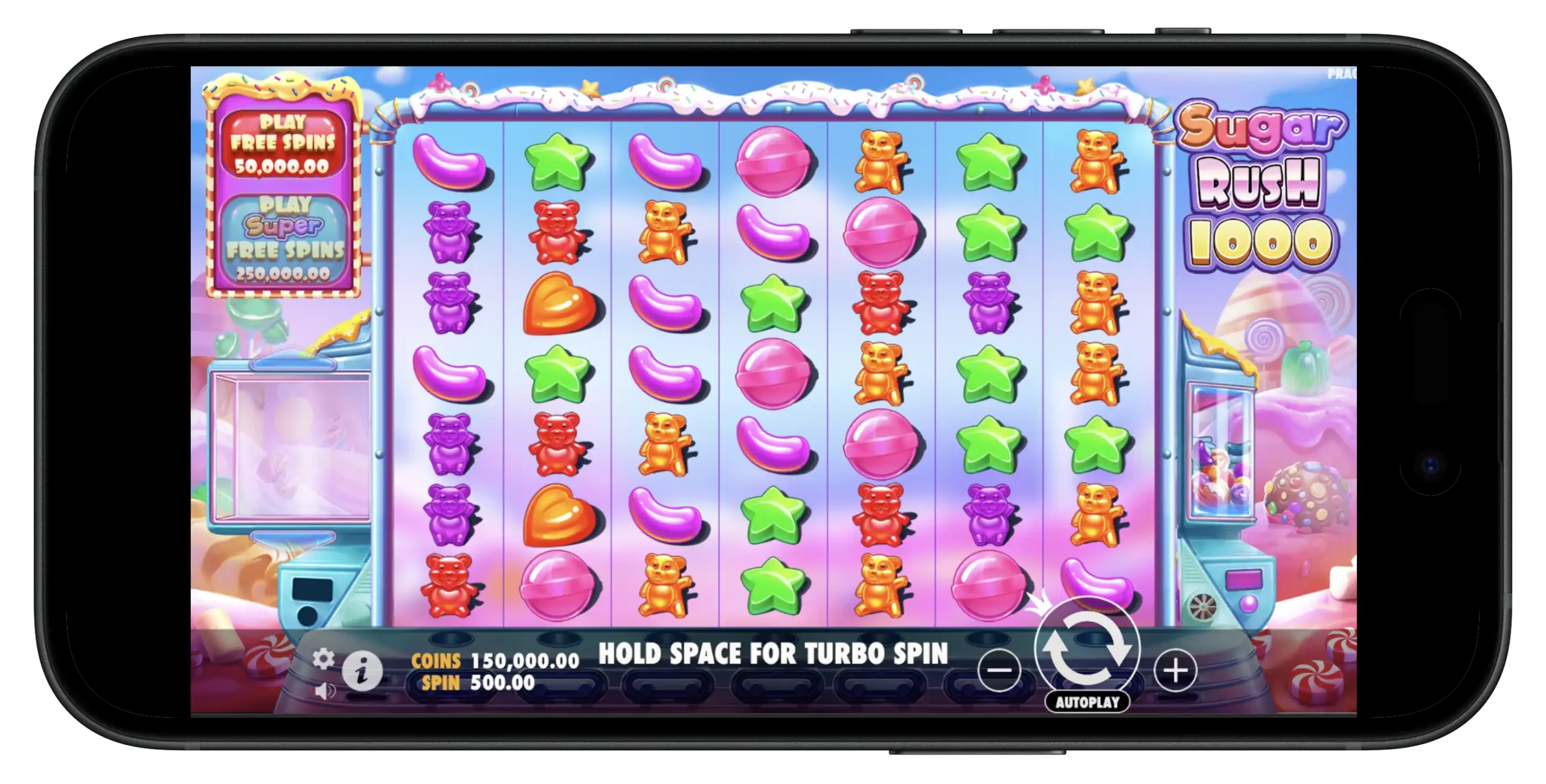 Sugar Rush 1000 on mobile.