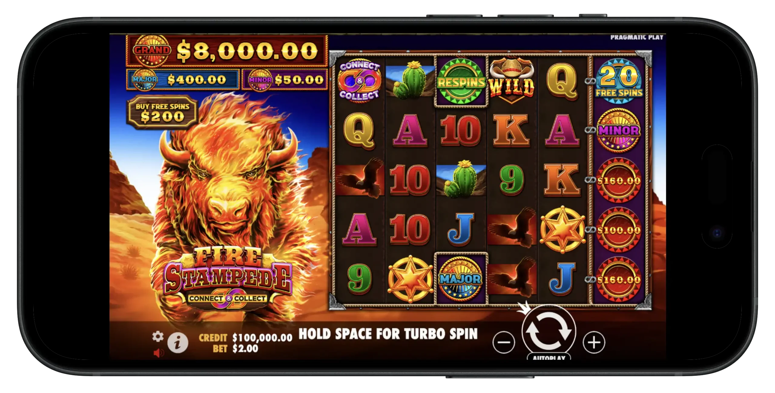 Fire Stampede on mobile.