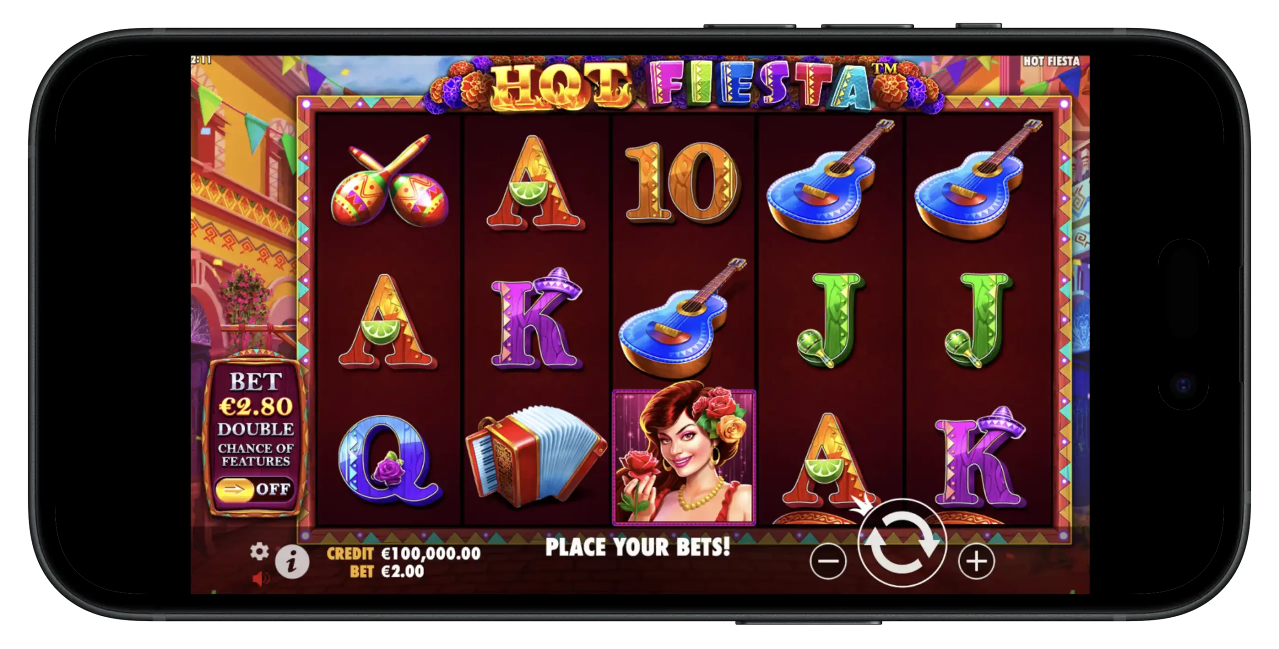Hot Fiesta on Mobile.