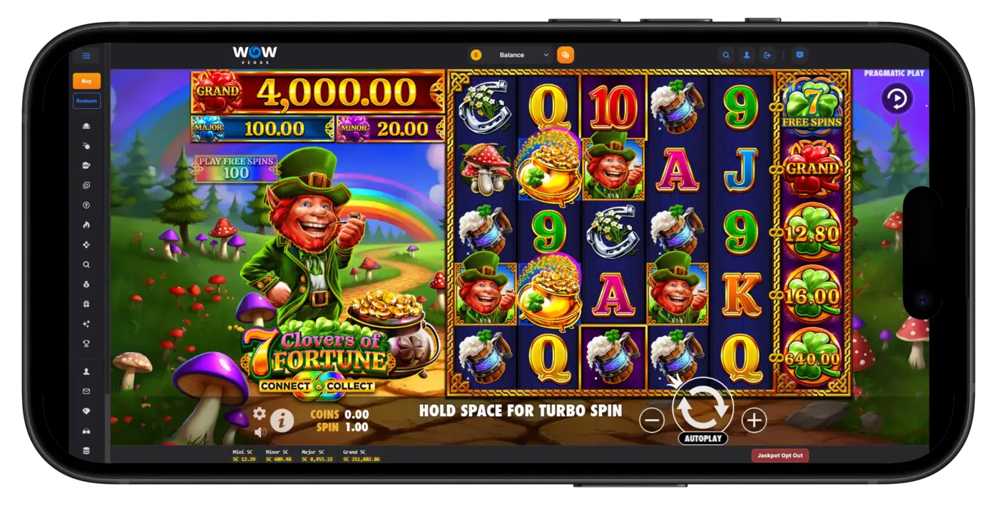 WOW Vegas 7 Clovers of Fortune