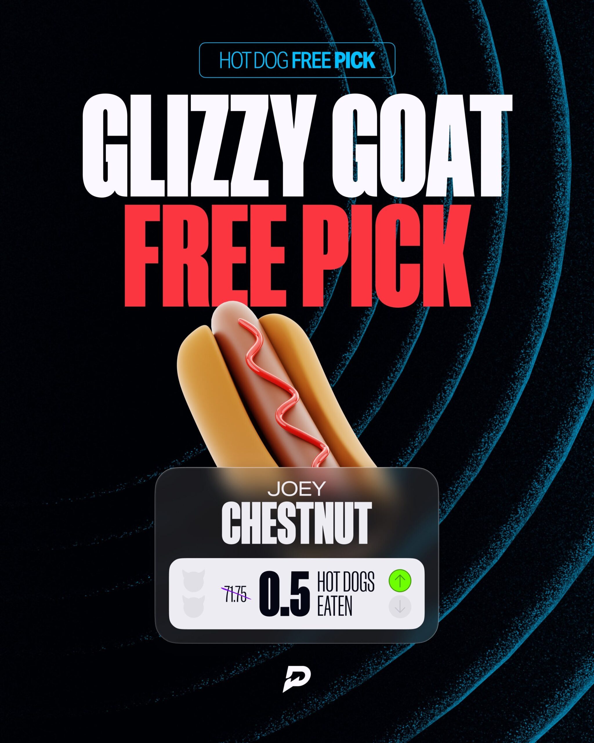 Place your lineup with the Joey Chestnut free pick at PrizePicks.