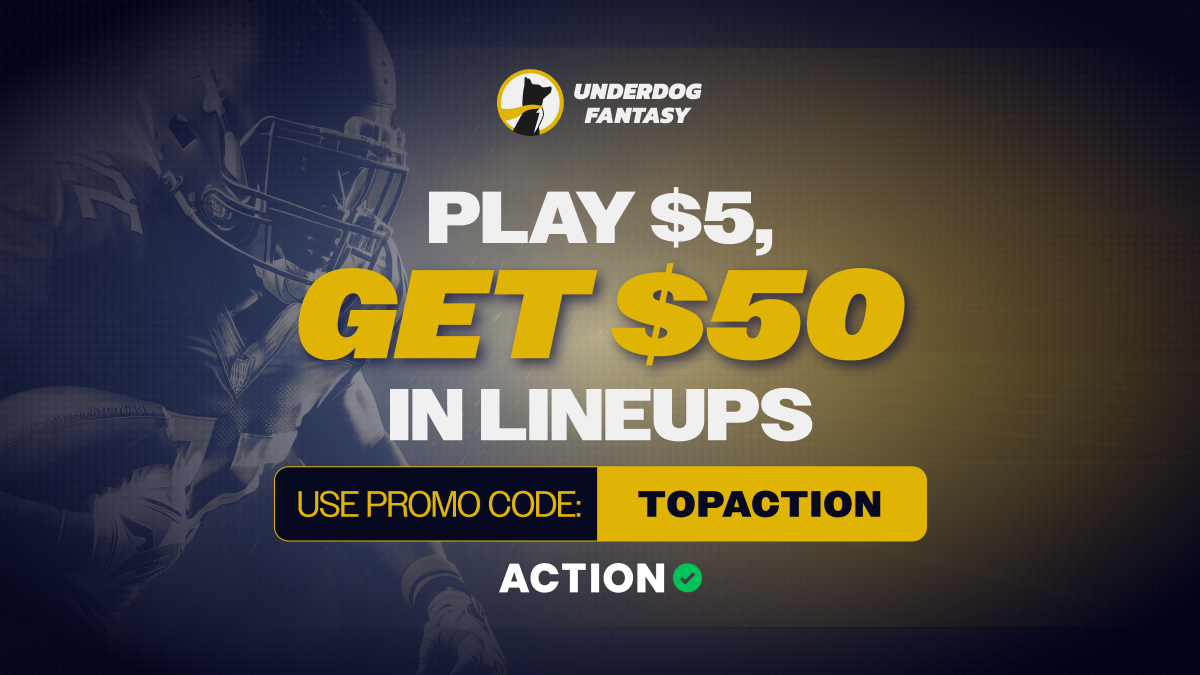 Underdog Promo Code TOPACTION: Play $5+, Get $50 Bonus for MLB Entries Today, Any Sport article feature image