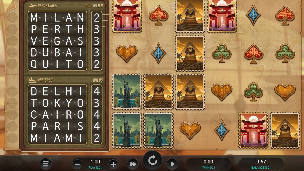 frequent flyer social casino slot machine game