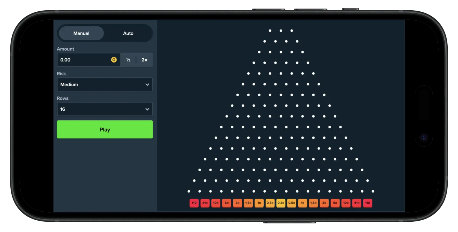 Stake Plinko on the Stake.us mobile.