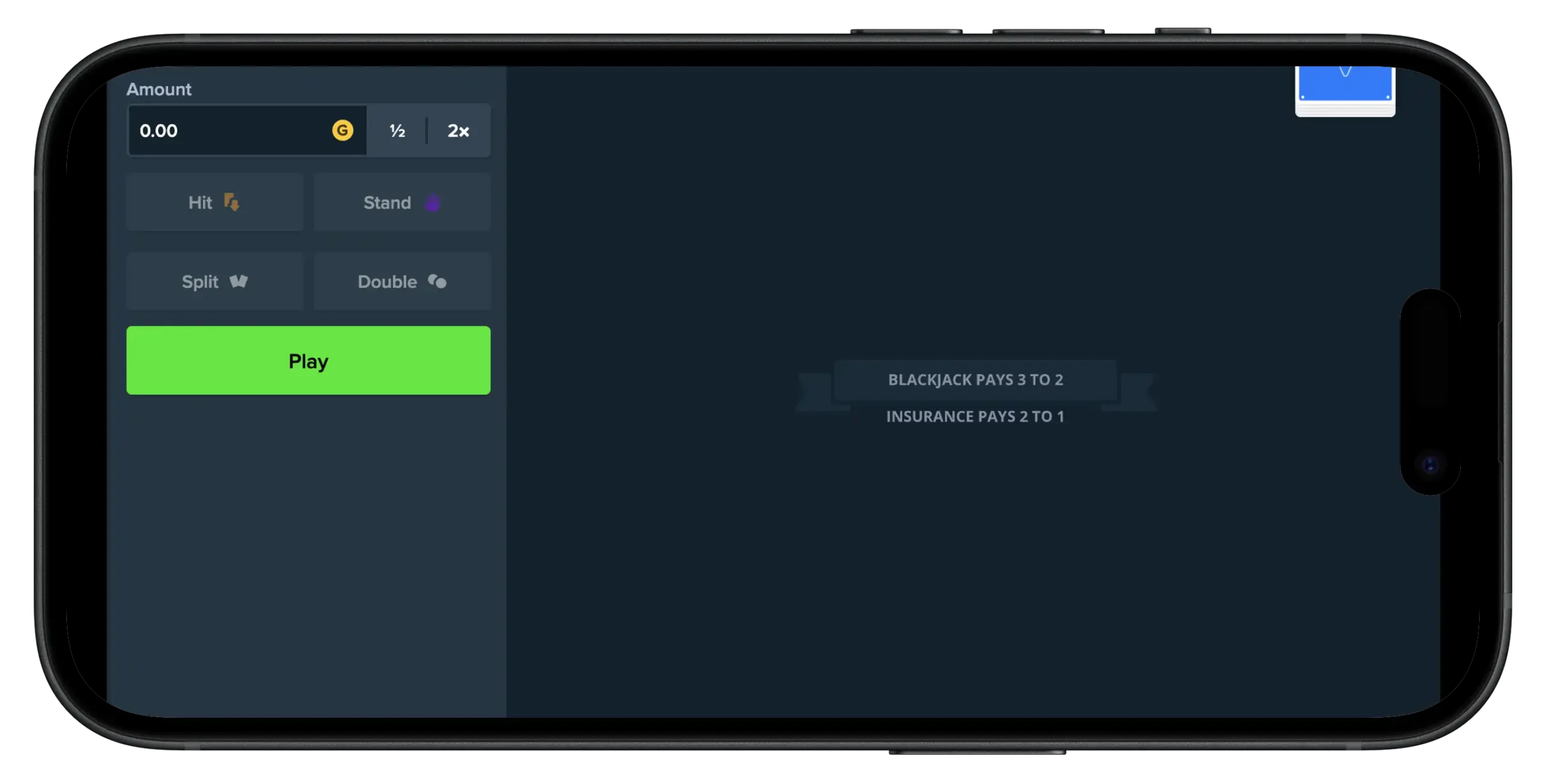 Stake Blackjack on Stake.us mobile.