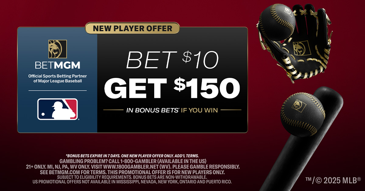 Use the BetMGM bonus code ACTIONGET and get $150 in bonus bets if your $10+ first bet wins.