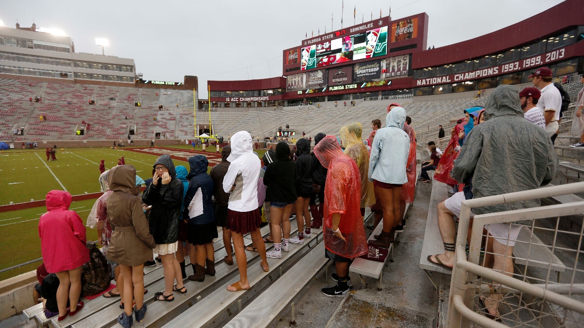 College Football Weather Report for Alabama vs Florida State Includes Rain for Saturday article feature image