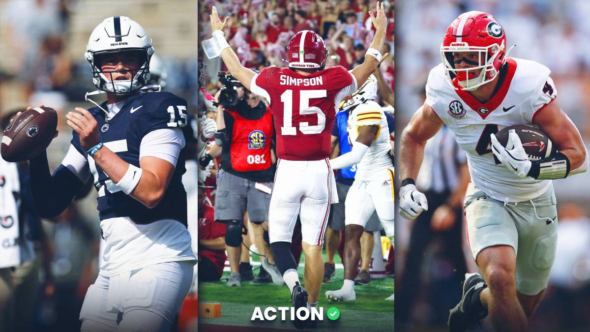 College Football Predictions, Picks: Saturday Night Best Bets for Georgia-Alabama, Penn State-Oregon, More article feature image