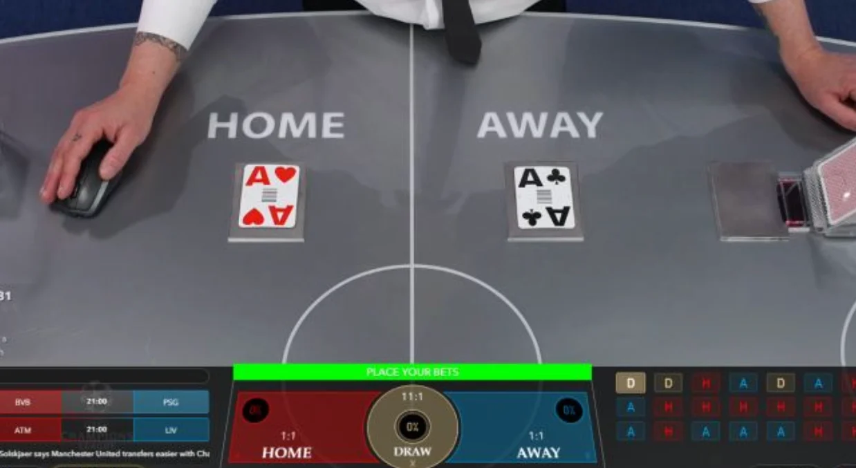 Football Studio, a live casino game at Stake.us Casino