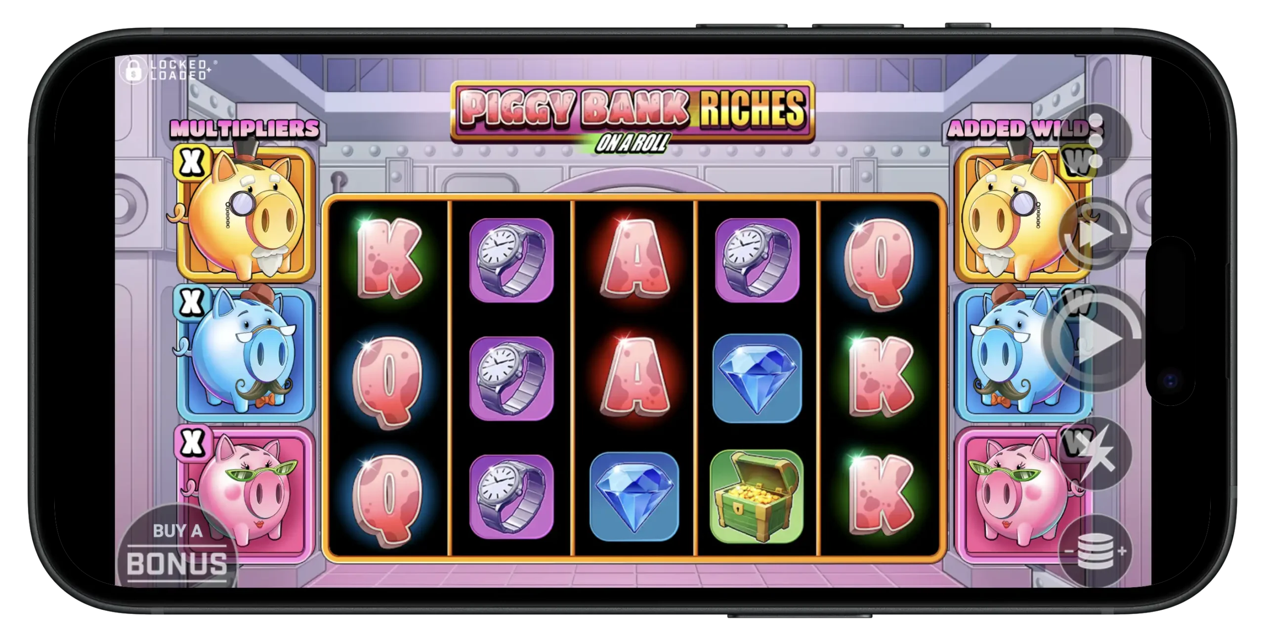 Piggy Bank Riches on mobile.