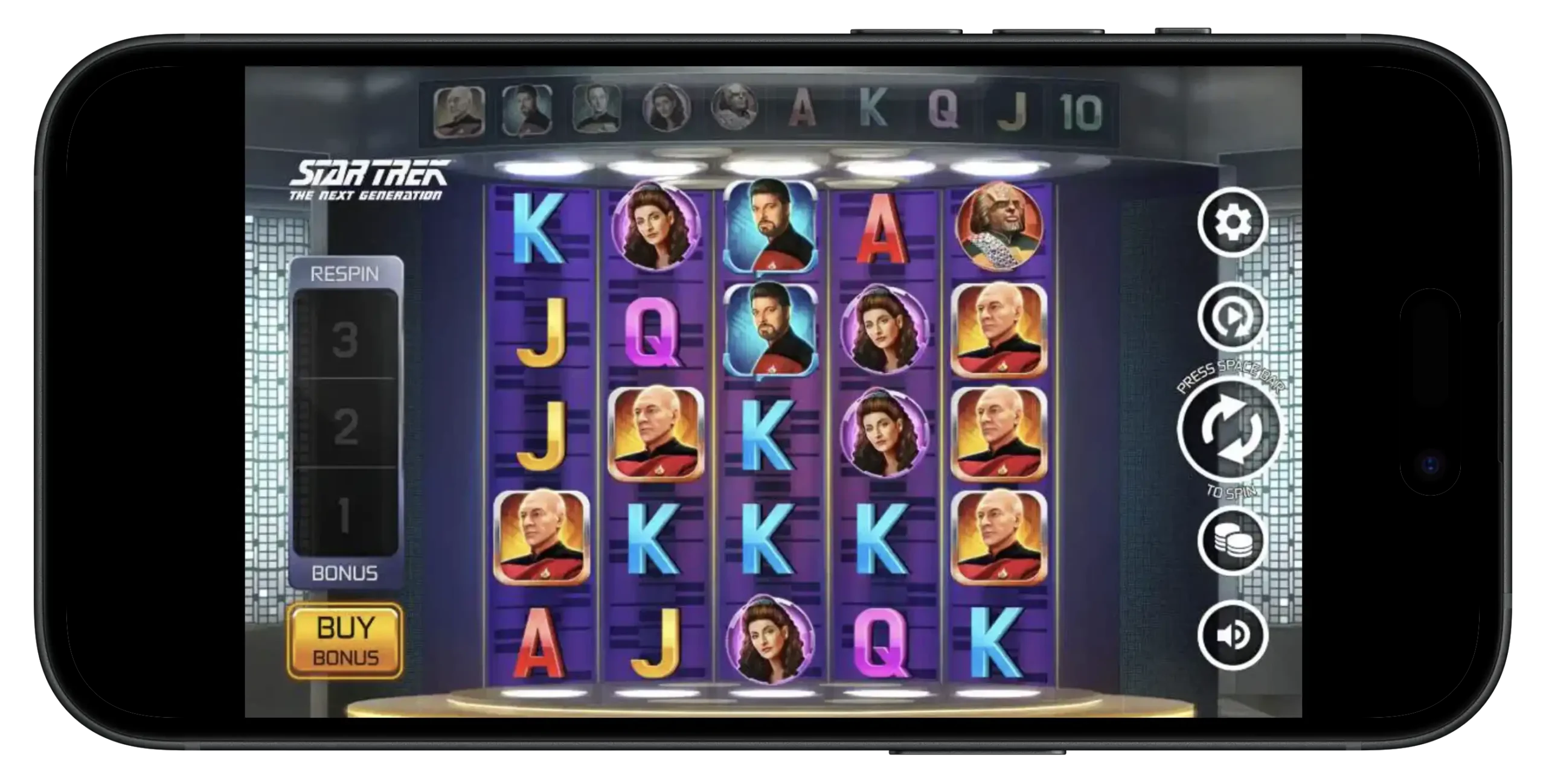Star Trek Next Gen Slot on Mobile.