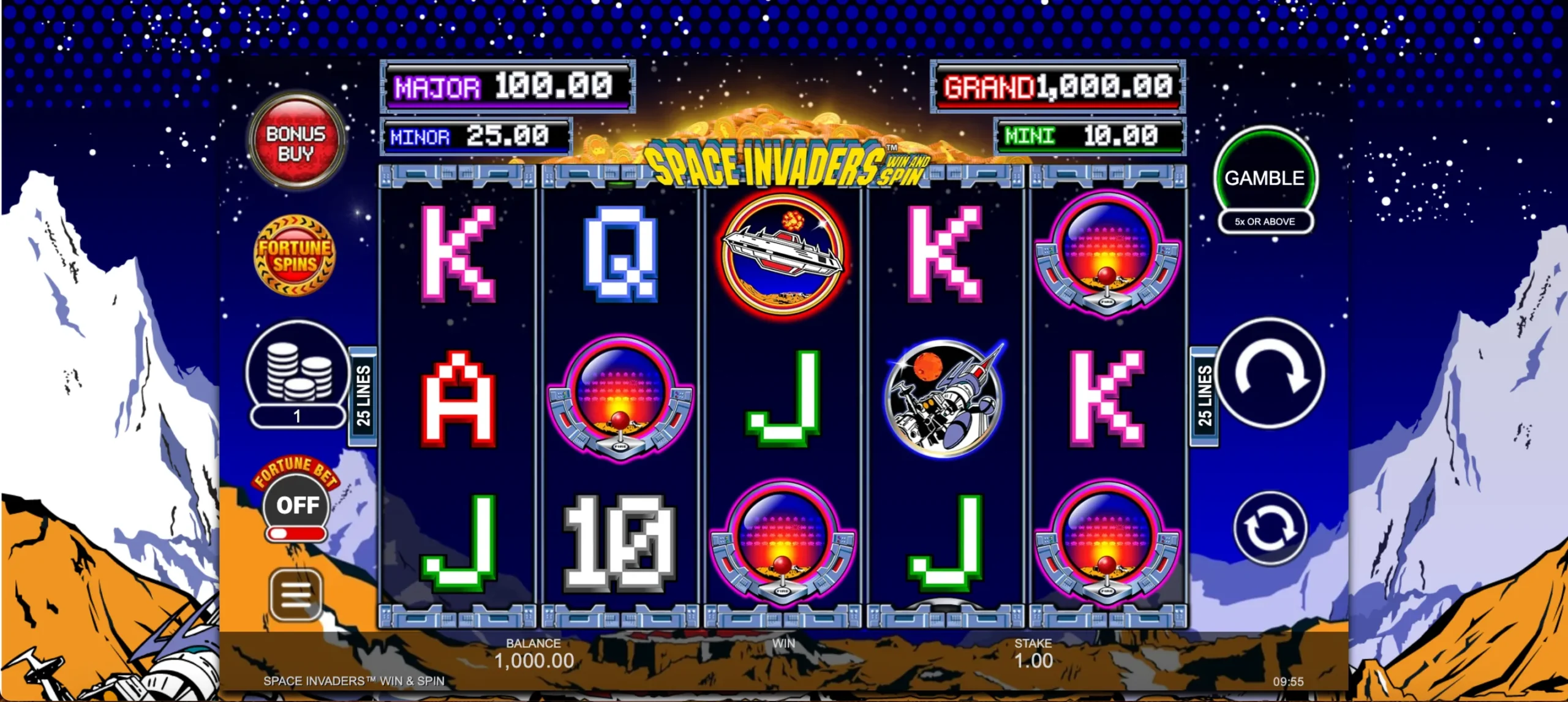 Space Invaders Spin & Win at FanDuel Casino PA