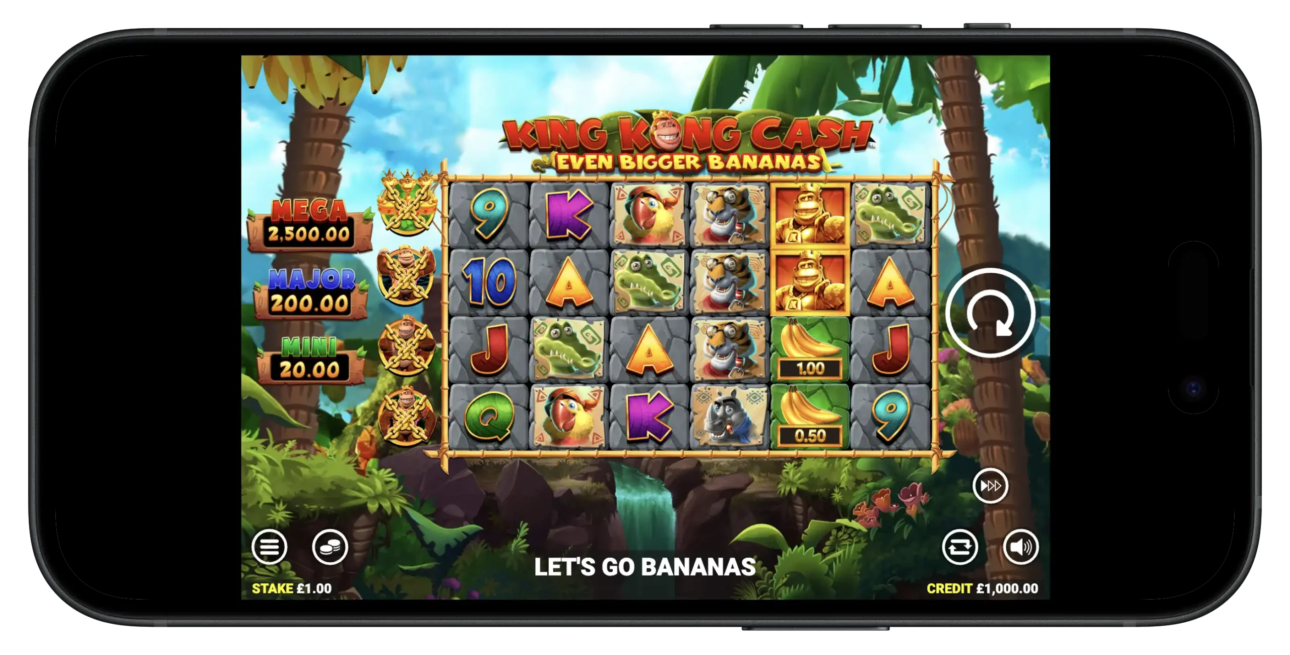 Kong Even Bigger Bananas Real Money Slot on Mobile