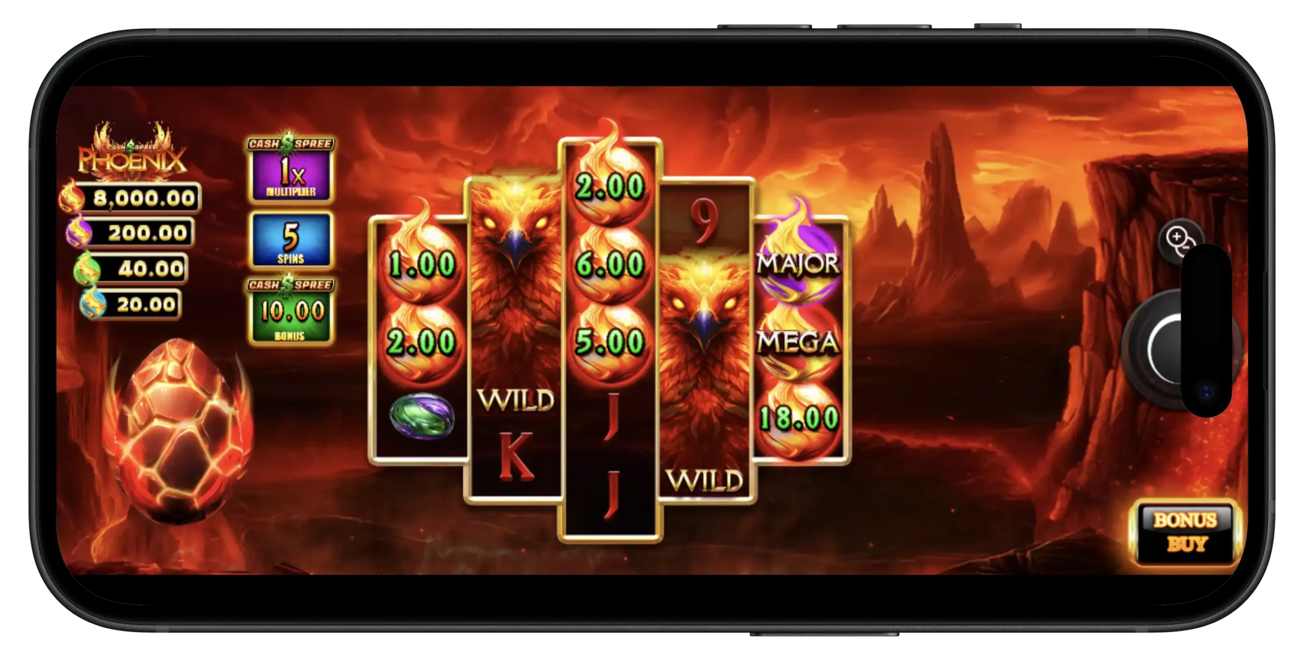 Cash Spree Phoenix Real Money Slot on Mobile