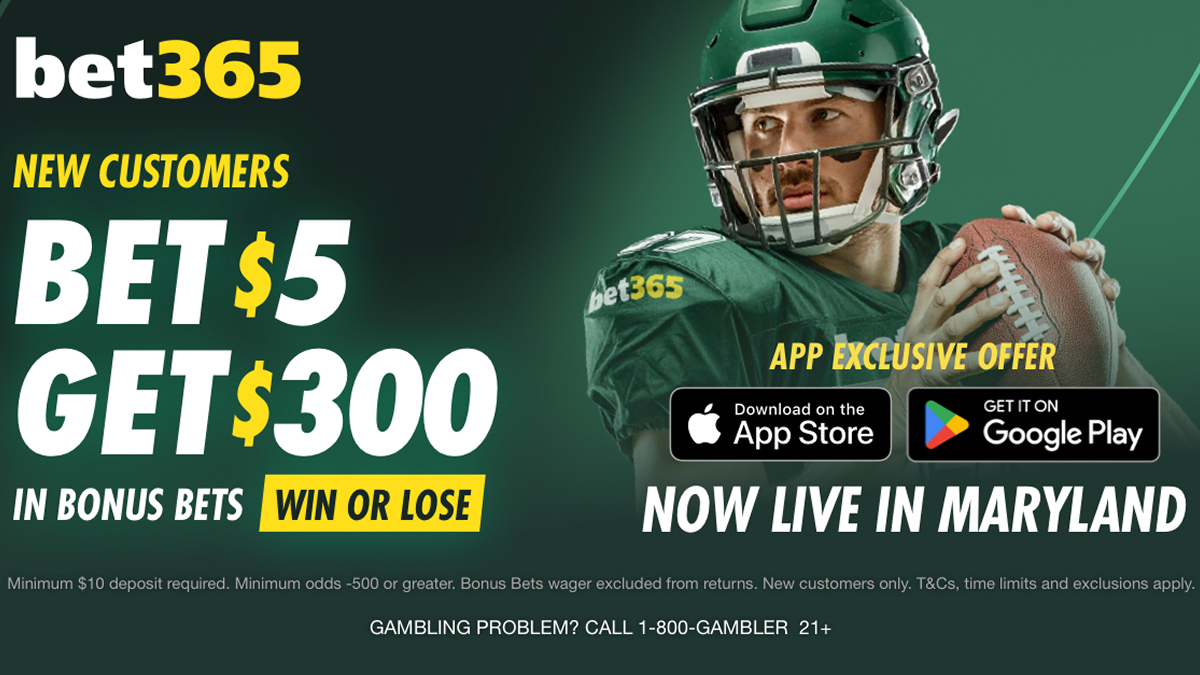 Sign up with the bet365 bonus code TOPACTION and bet $5 to get $300 in bonus bets, win or lose.