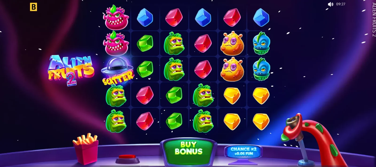 Alien Fruits 2 Sweeps Slot at Hello Millions
