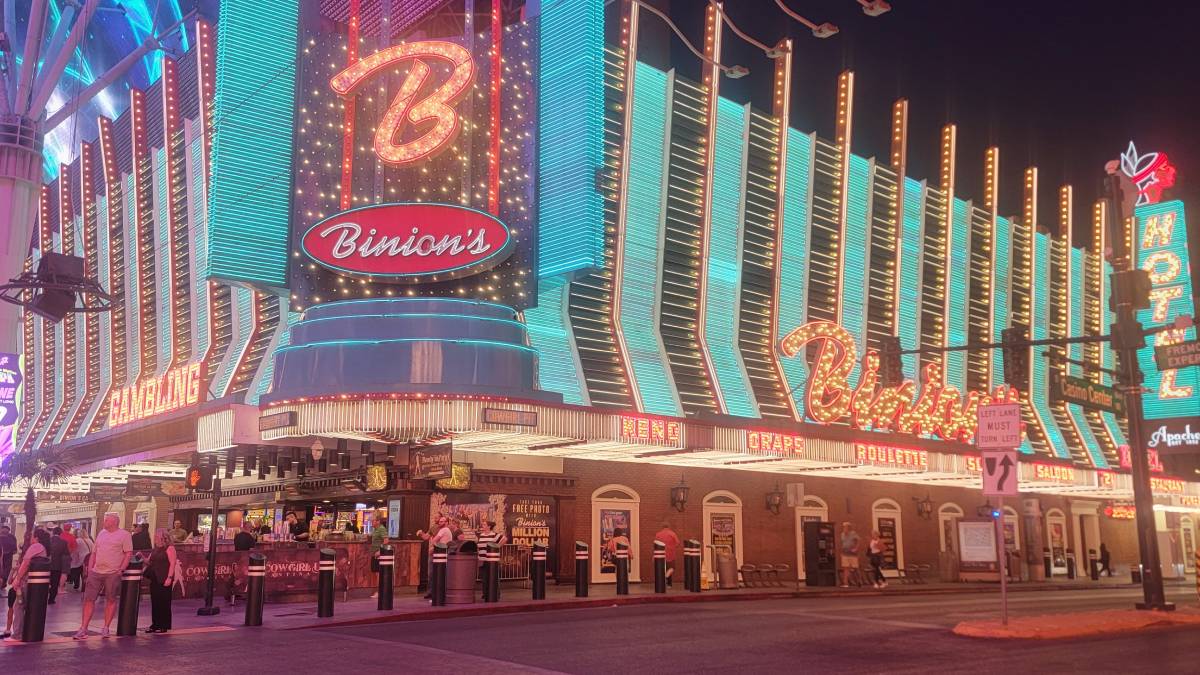 Guests and employees think Binion's is a haunted casino because they claim rooms suddenly turn cold, lights flicker, and guests see ghostly figures of past gamblers in Downtown Las Vegas.