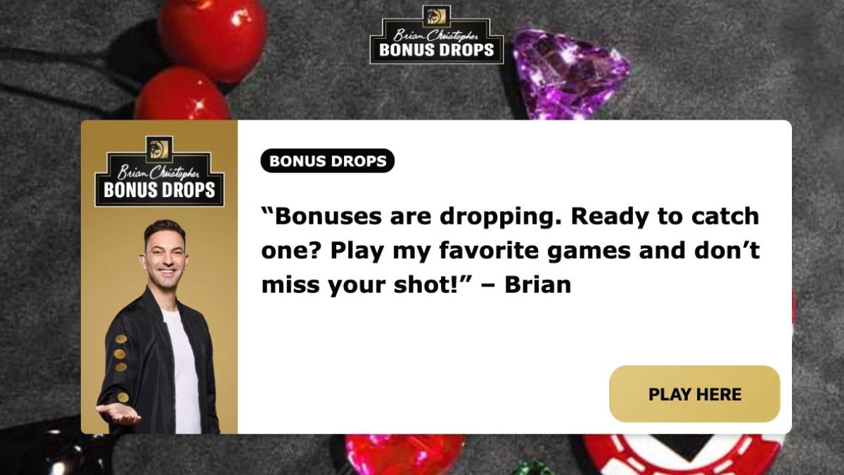 brian christopher slots is a casino influencer on facebook and youtube who also does bonus drops on betmgm.