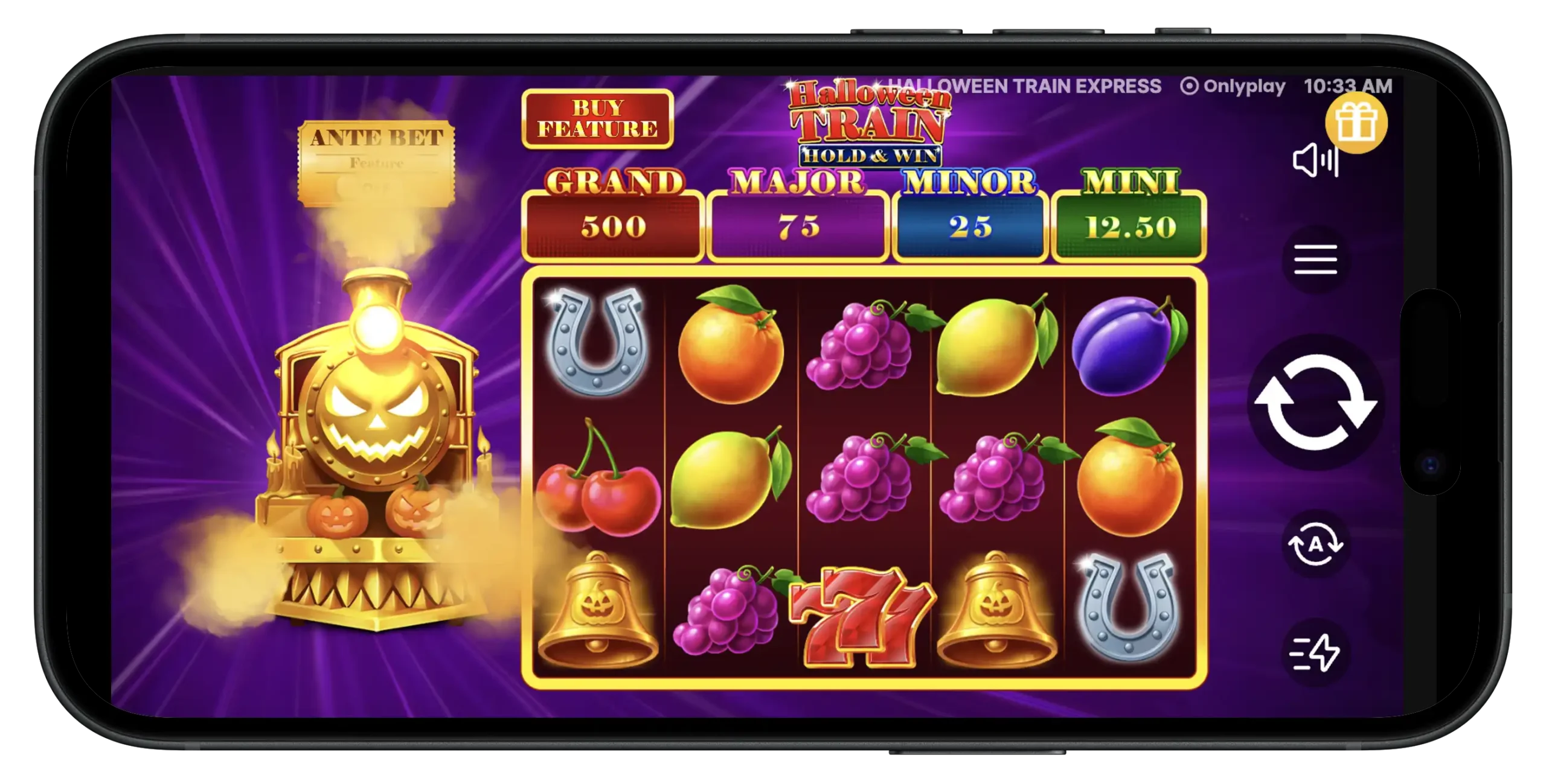 Halloween Train on mobile.