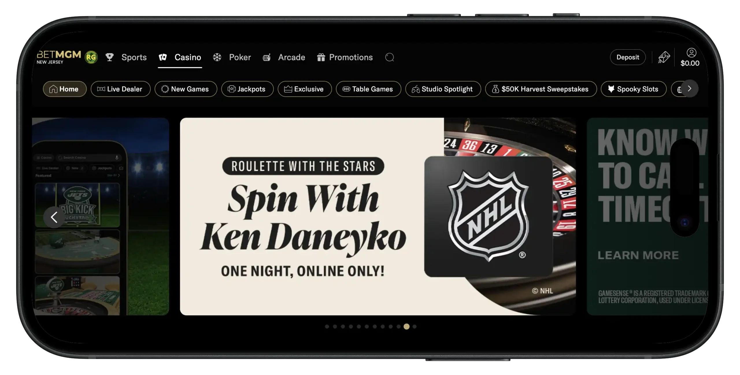 Spin with NHL Stars promotion at BetMGM Casino