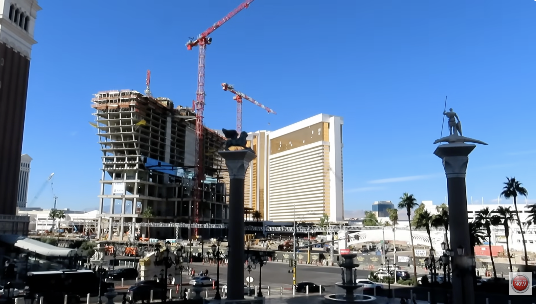 Construction crews are making progress on the new hard rock hotel las vegas that will be completed in 2027.
