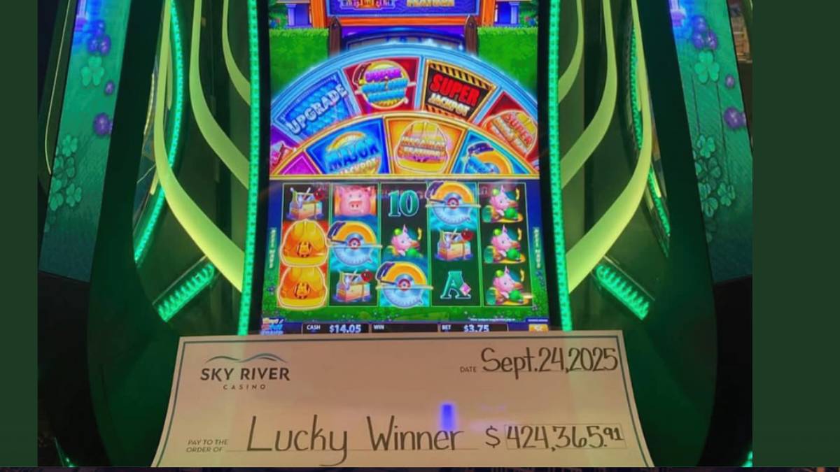 a Sacramento resident won a life-changing $424,365.91 jackpot at Sky River Casino on Sept. 24.
