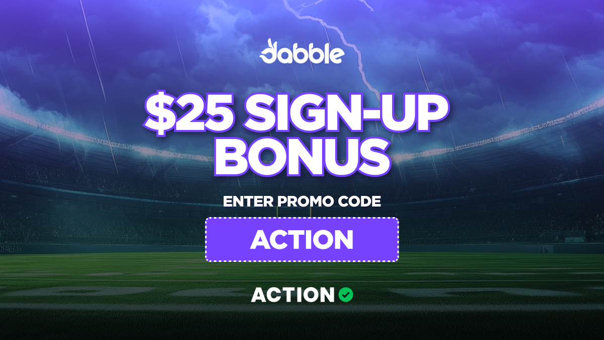 Dabble Promo Code ACTION: $25 Sign-Up Bonus for NCAAF, NFL Image