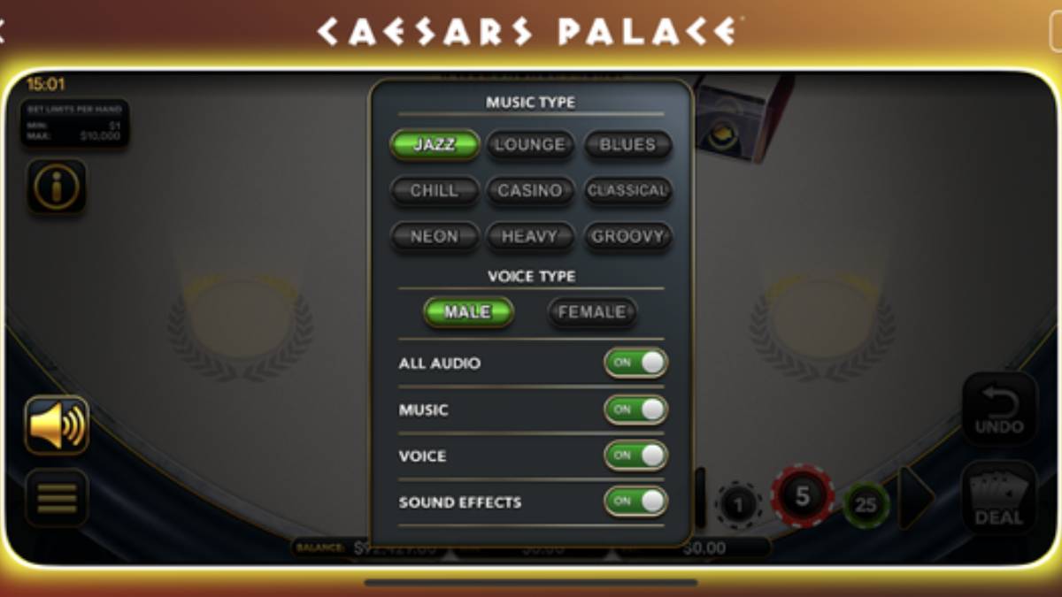 Caesars Entertainment has expanded its in-house developed Signature Blackjack title with new bet types and formats, now available to players in New Jersey across Caesars Palace Online Casino, Horseshoe Online Casino, and Caesars Sportsbook & Casino.