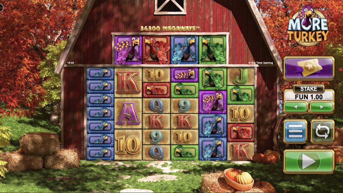 Get ready for Thanksgiving Day 2025 with More Turkey! This holiday-themed adventure has up to 117,649 ways to win. The game is packed with festive fun, including an Extra Reel to boost your winnings even in the basic game.