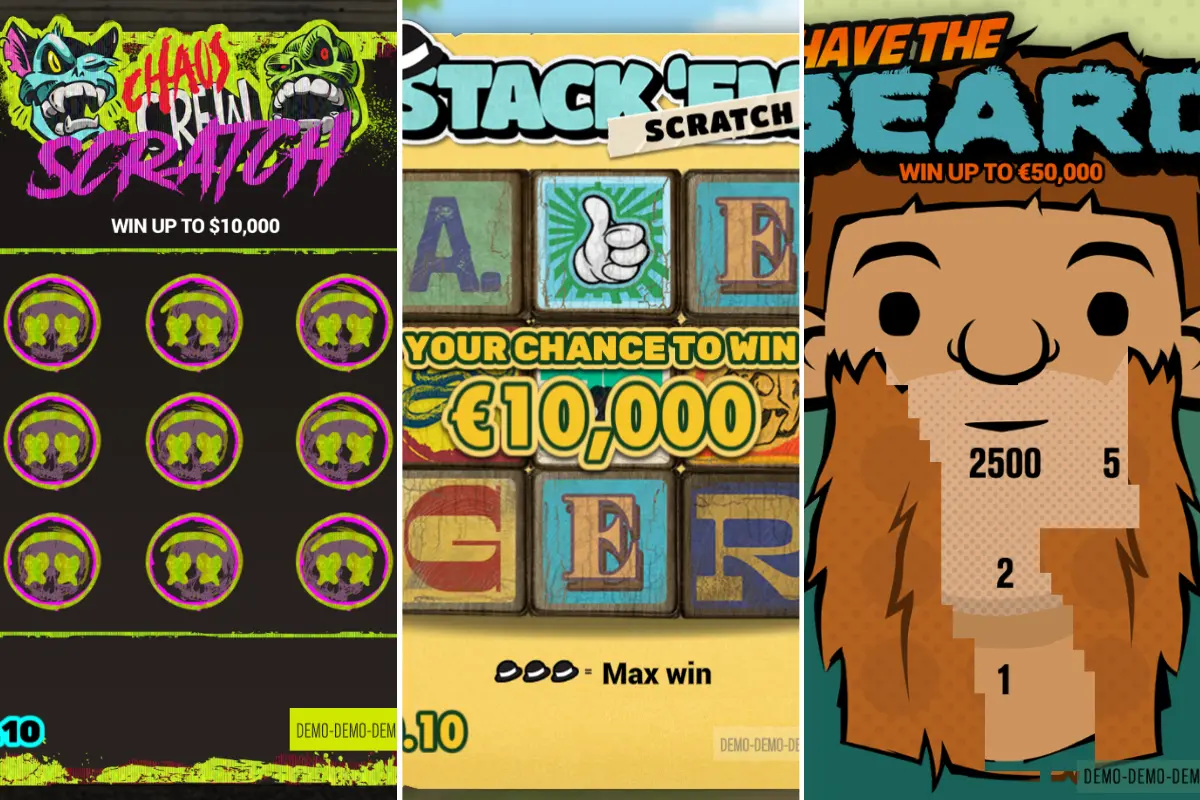 A look at three online scratch offs available to play at Stake.us Casino