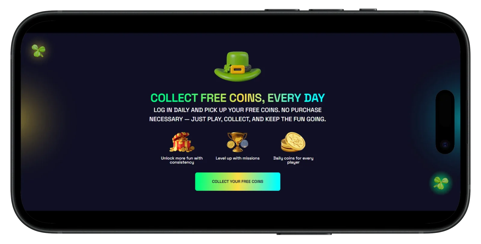 SweepNext Casino Login Bonus - Free Coins Daily