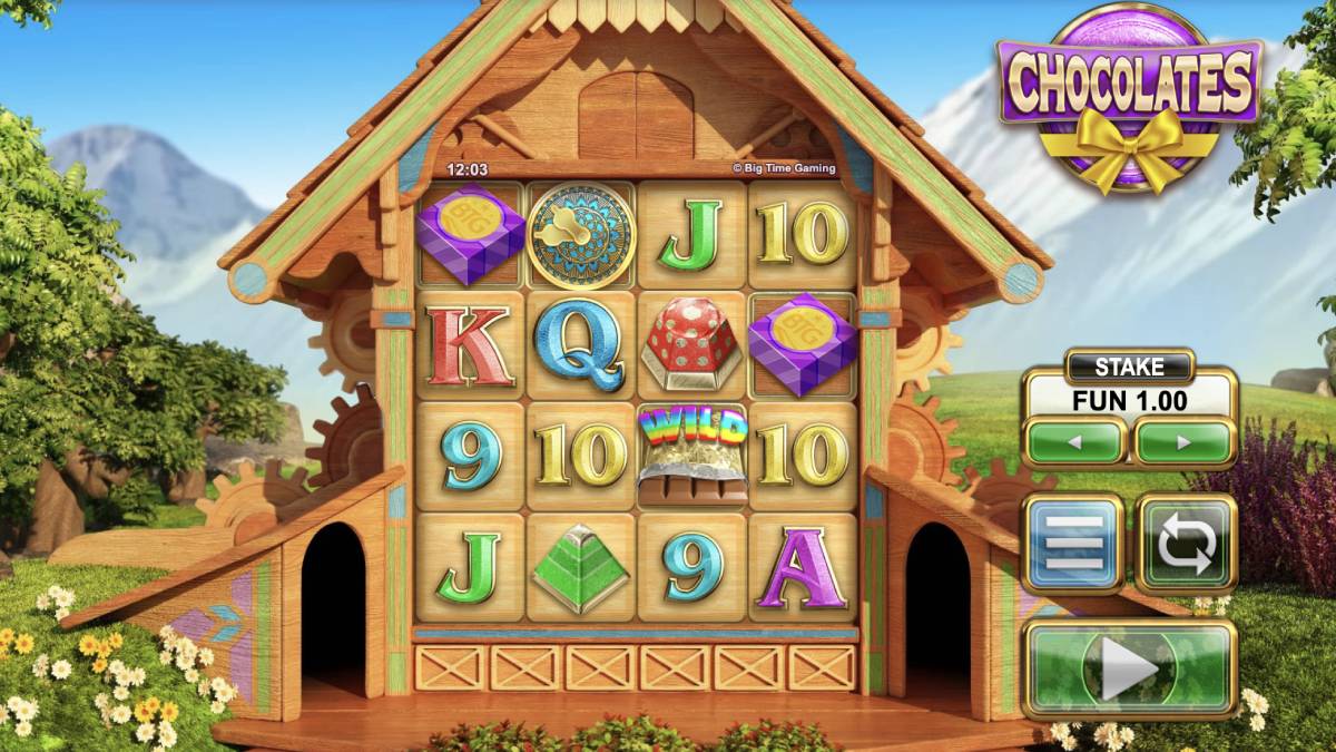 Chocolates is a sweepstakes casino slot game with a sweet, candy-themed design, typically found in social and sweepstakes casino platforms. The game features symbols such as chocolate bars, assorted candies, and other confectionery items, aiming to create a playful and visually appealing experience for players.