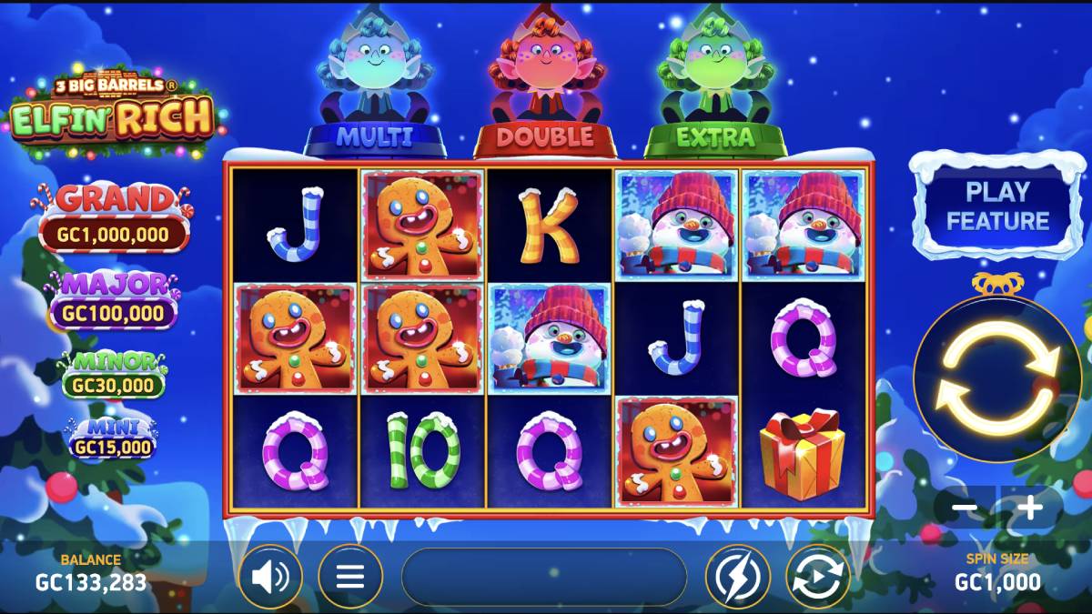the elfin rich sweepstakes casino game is perfect to play on gingerbread house day